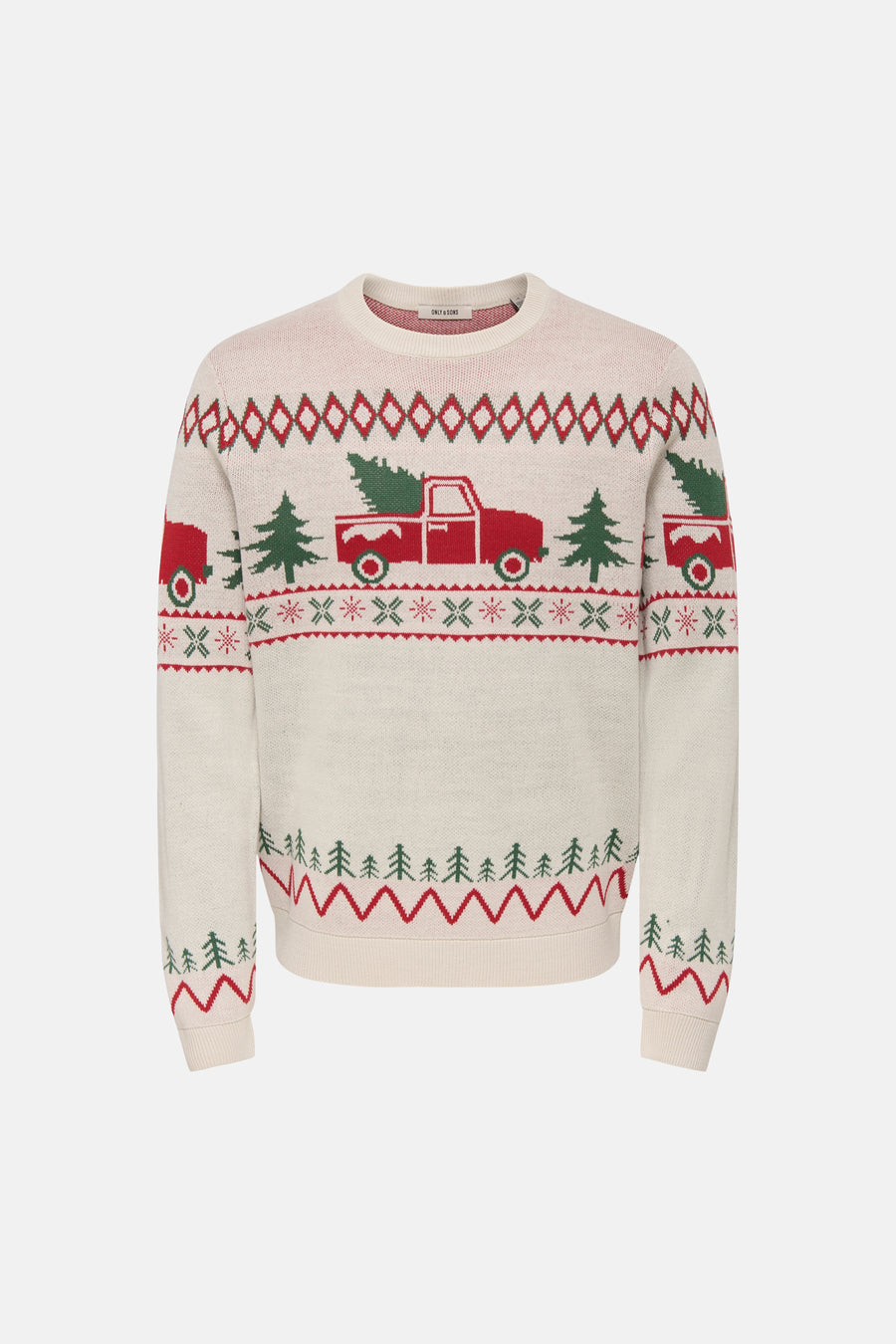 Trui met ronde hals ecru - ONLY & SONS®