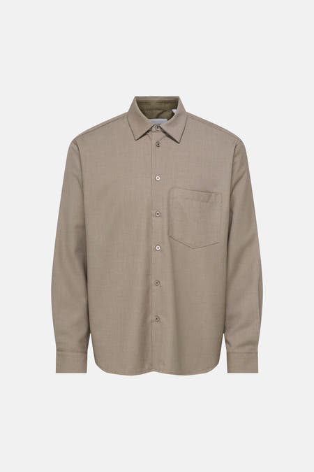 Hemd met lange mouwen - beige