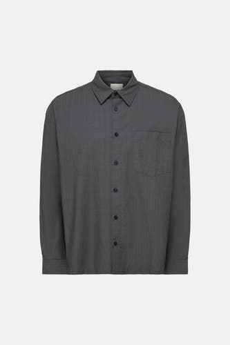Chemise à manches longues - Grey Pinstripe