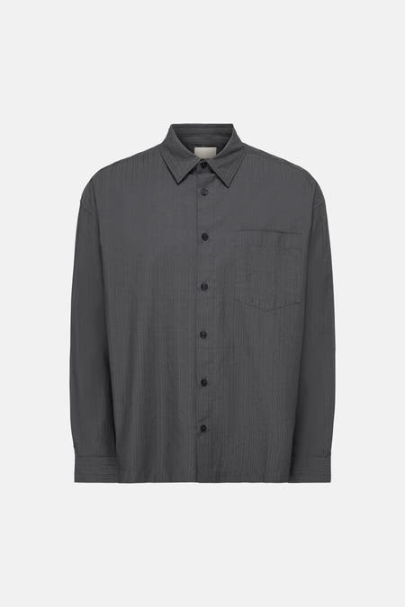 Chemise à manches longues - Grey Pinstripe