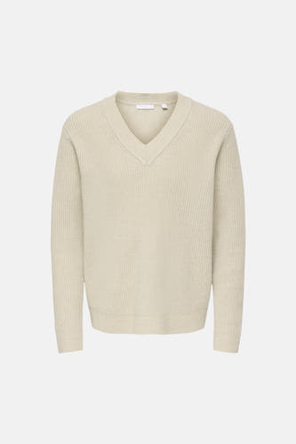 Pull col V Écru - FRML