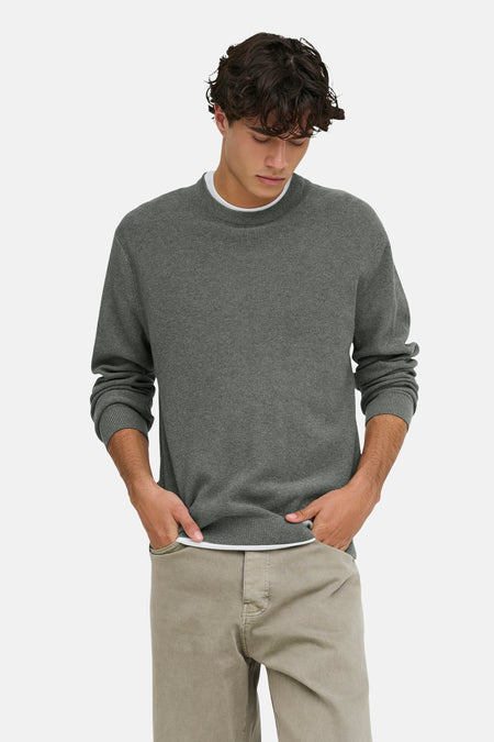 Pull col O gris - ONLY & SONS®
