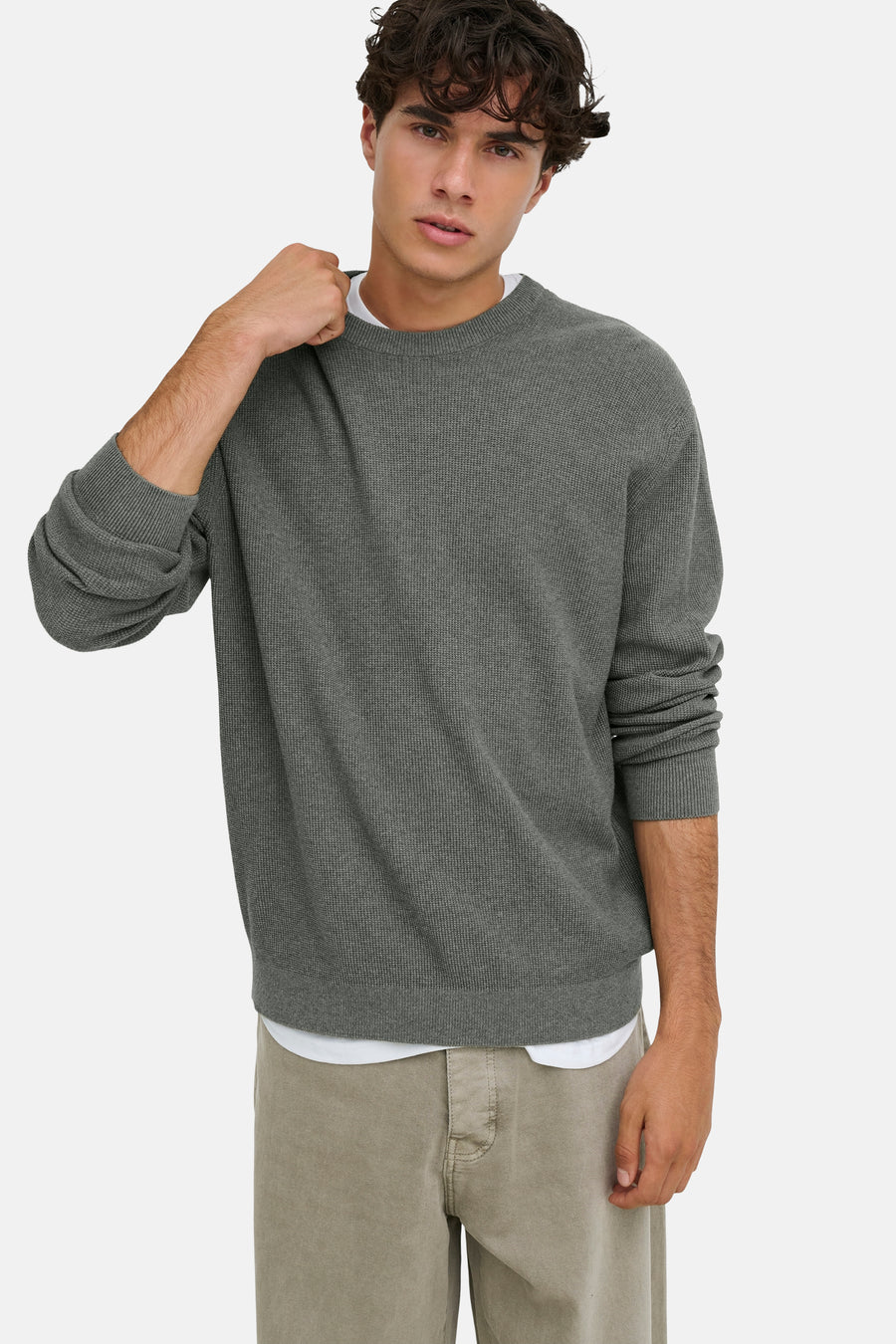 Pull col O gris - ONLY & SONS®