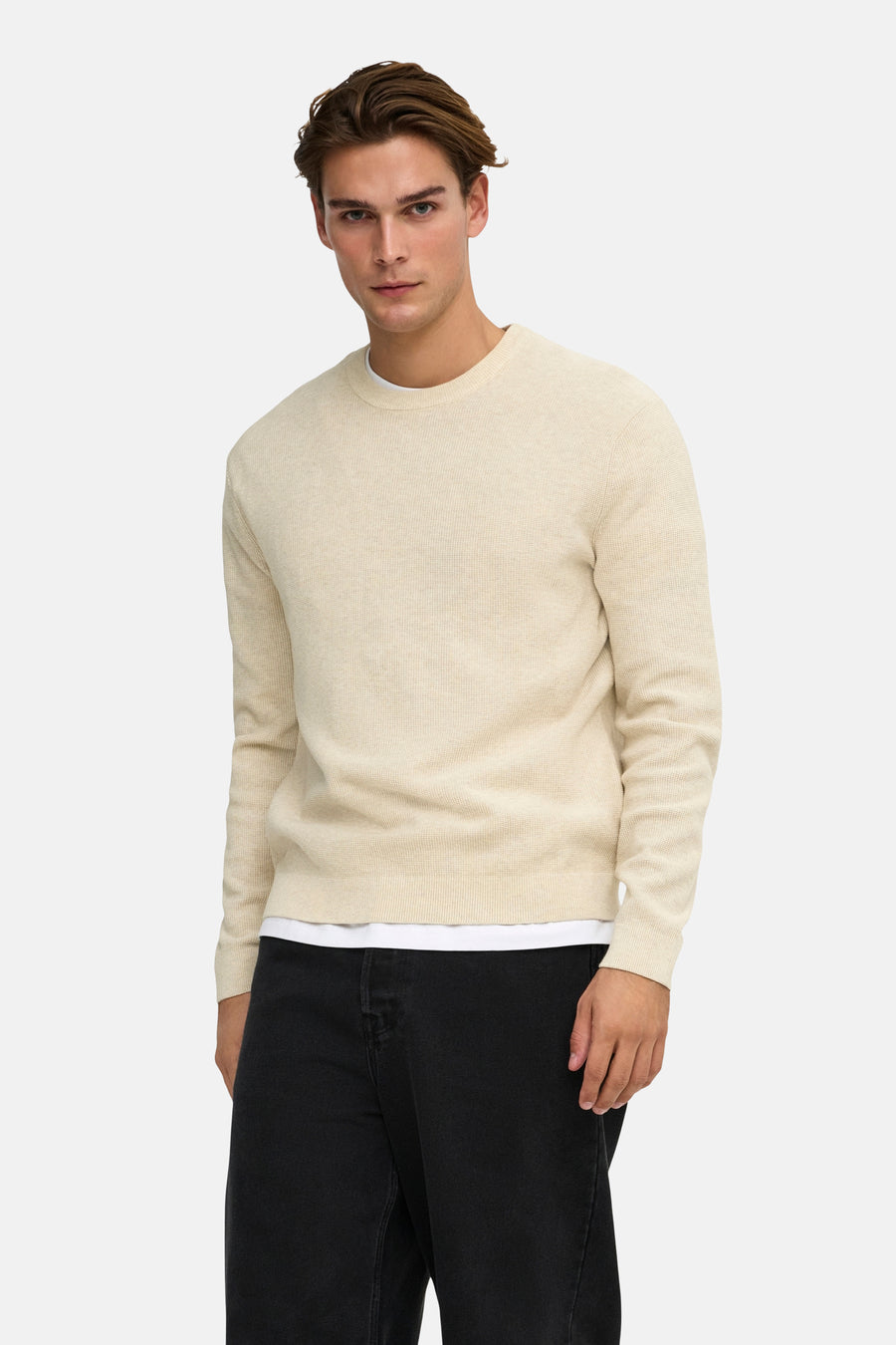 Trui met ronde hals ecru - ONLY & SONS®