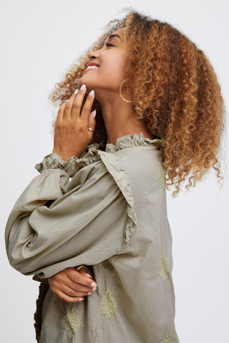 Hemd met lange mouwen - beige