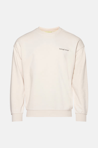 Sweater met ronde hals Ecru - THEJOGGCONCEPT