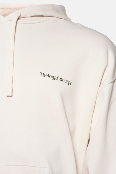 Sweat à capuche Écru - THEJOGGCONCEPT