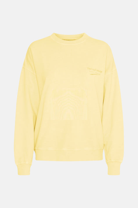 Sweater met ronde hals Geel - THEJOGGCONCEPT