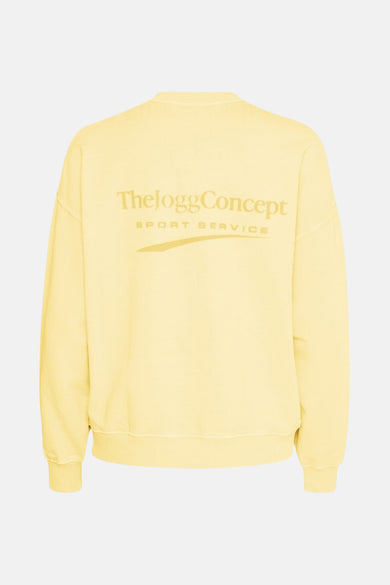 Sweater met ronde hals Geel - THEJOGGCONCEPT