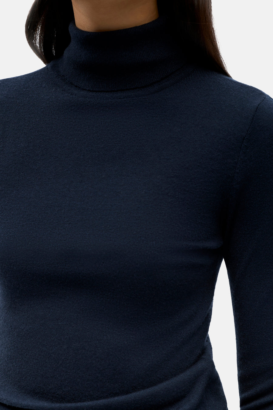 Pull col roulé bleu - OBJECT
