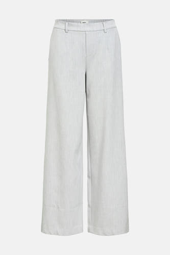 Pantalon gris d'OBJECT, avec des jambes larges et une légère texture.