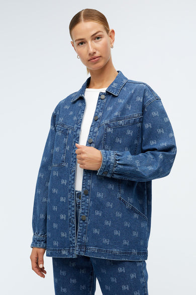 Jeanshemd - mid blue denim