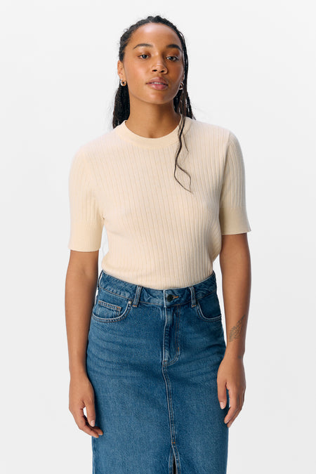 OBJNOELLE S/S KNIT T-SHIRT NOOS