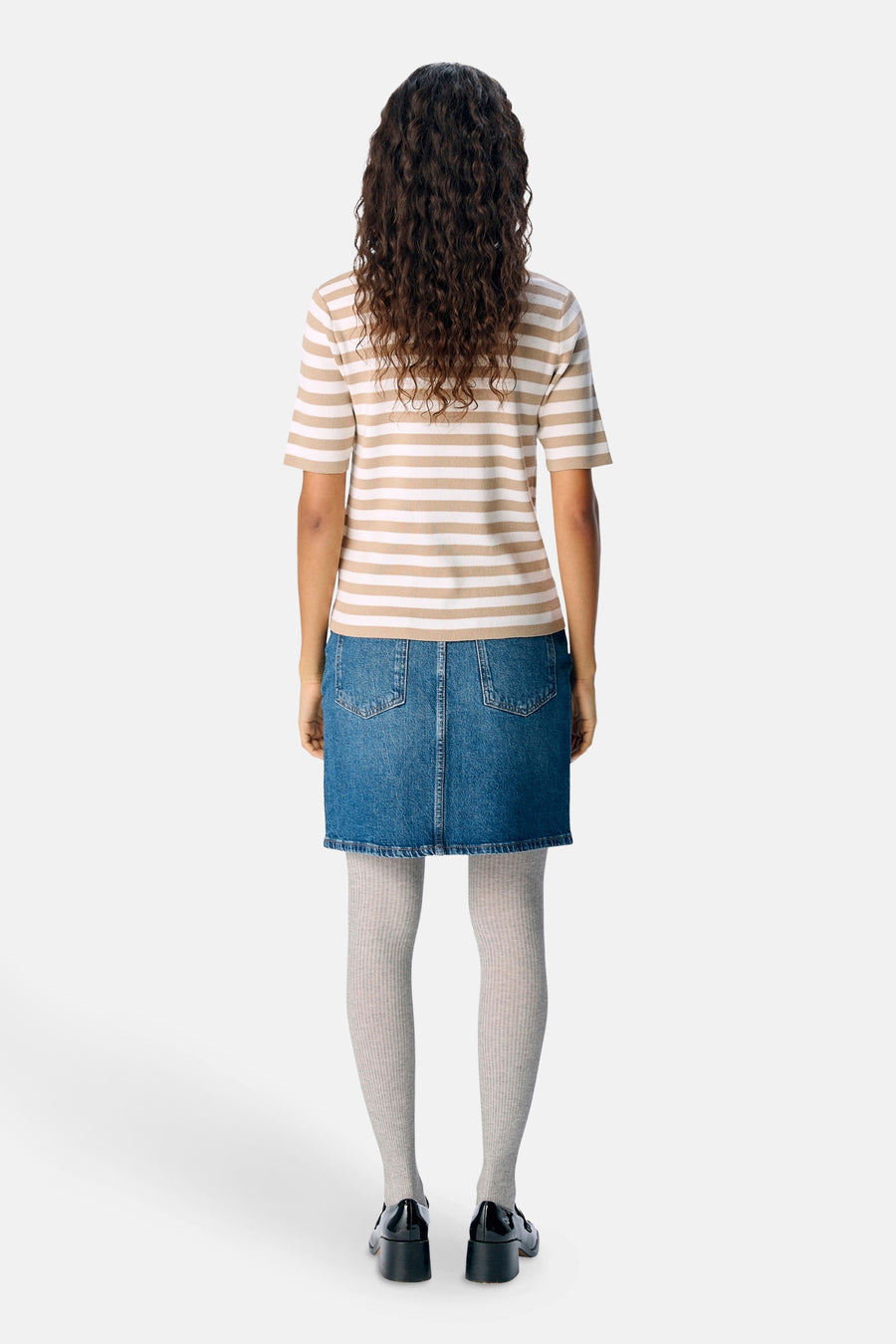 T-shirt met korte mouwen - ecru - OBJECT - 3