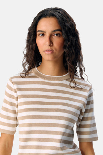 T-shirt met korte mouwen - ecru - OBJECT - 5