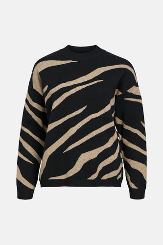 Pull met ronde hals - zwart - OBJECT