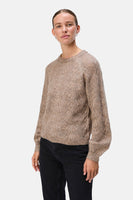 OBJFLORA RE L/S KNIT PULLOVER NOOS