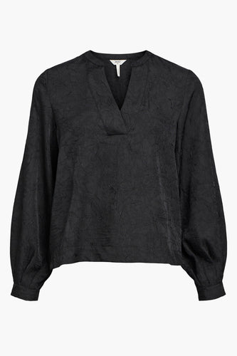 Blouse met lange mouwen - zwart - OBJECT - 6