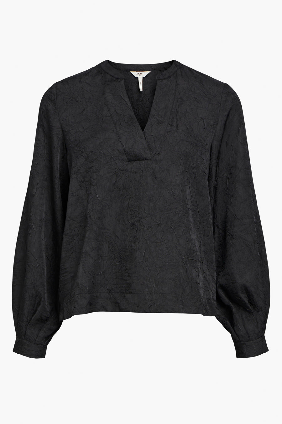 Blouse met lange mouwen - zwart - OBJECT - 3