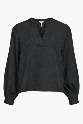 Blouse met lange mouwen - zwart - OBJECT - 6