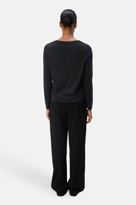 OBJANNIE RE L/S V-NECK TOP NOOS