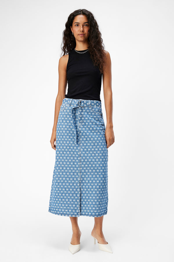 Jupe 3/4 Mid blue denim - OBJECT