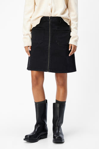 Korte rok - black denim
