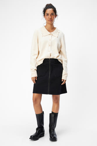 Korte rok - black denim