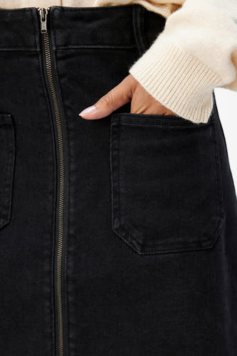Korte rok - black denim