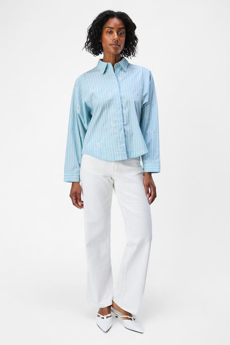 Hemd met lange mouwen - blauw