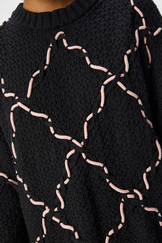 Pull à col rond - noir - OBJECT