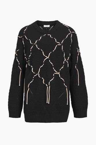 Pull à col rond - noir - OBJECT