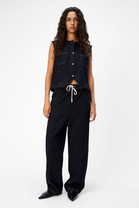 OBJCAMILLA DENIM MW LOOSE PANTS 135