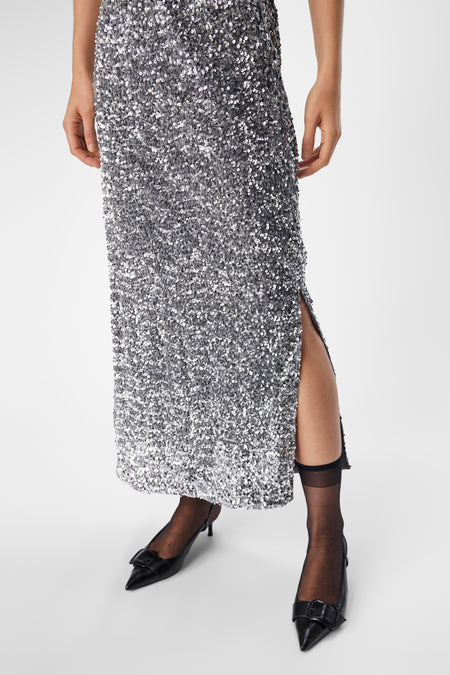 Jupe longue - argenté