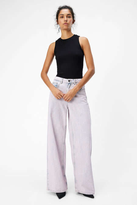Jeans wide Light blue denim - OBJECT