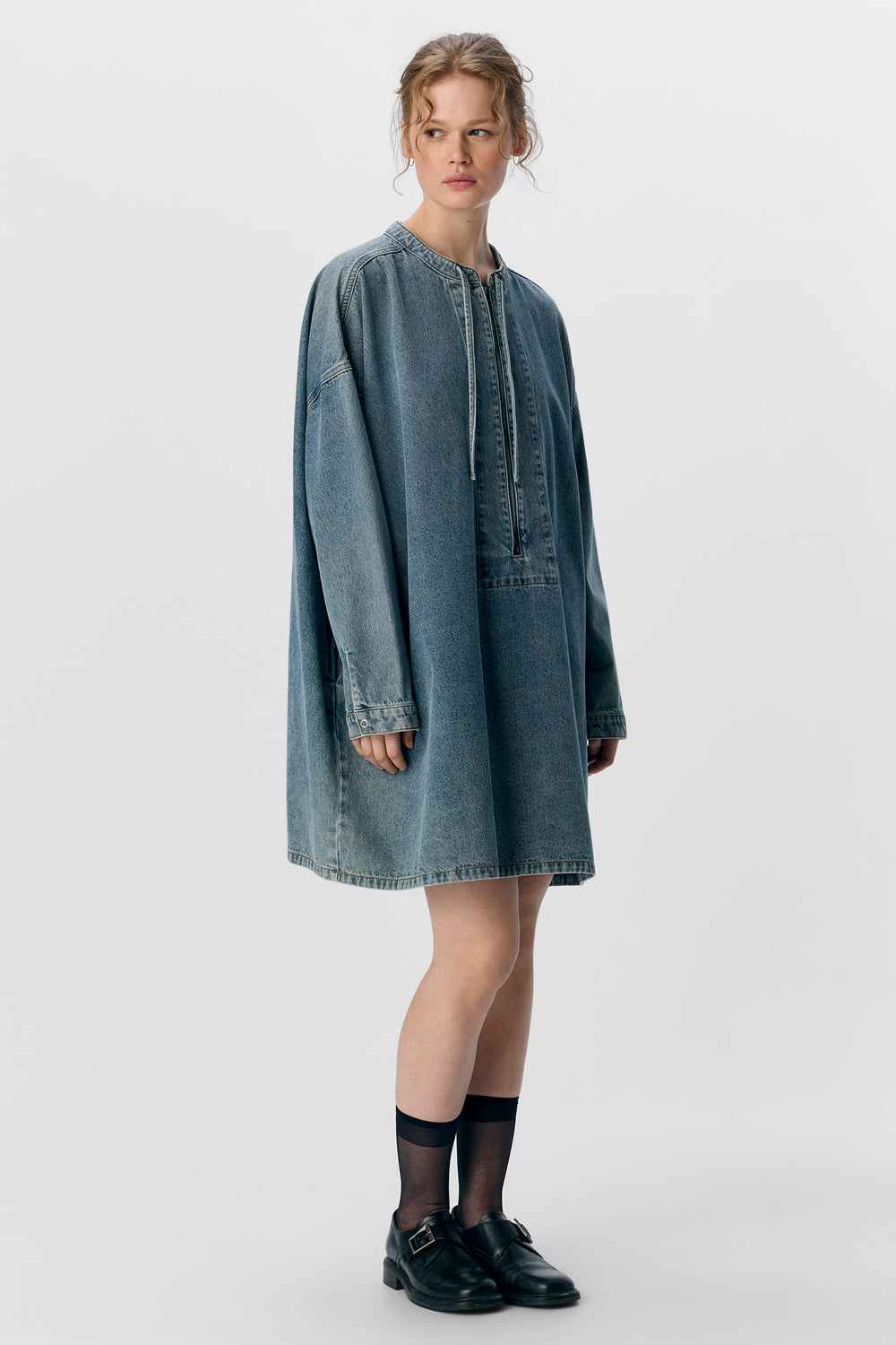 Kleedjes (lange mouwen) Light blue denim - OBJECT