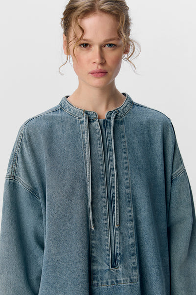 Kleedjes (lange mouwen) Light blue denim - OBJECT