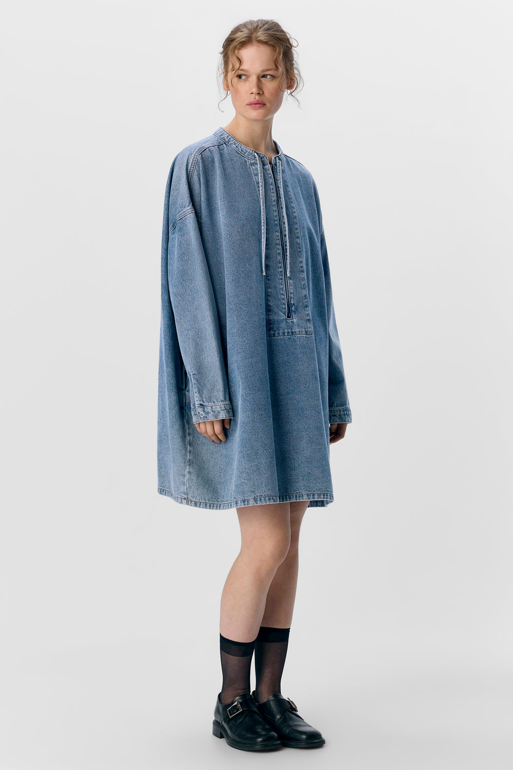 Kleedjes (lange mouwen) Light blue denim - OBJECT