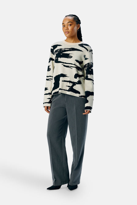 OBJREYNARD SQUARE SLEEVE O-NECK AOP NOOS