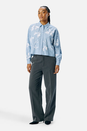 Hemd met lange mouwen - blauw