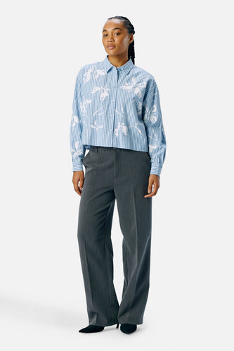 Hemd met lange mouwen - blauw
