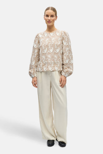 Chemisier (manches longues) beige - OBJECT - OBJECT - 5