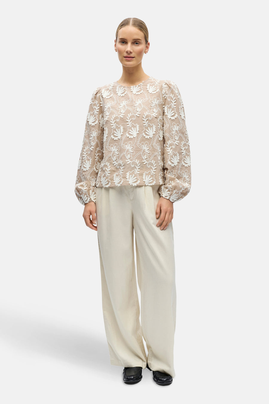 Chemisier (manches longues) beige - OBJECT - OBJECT - 2