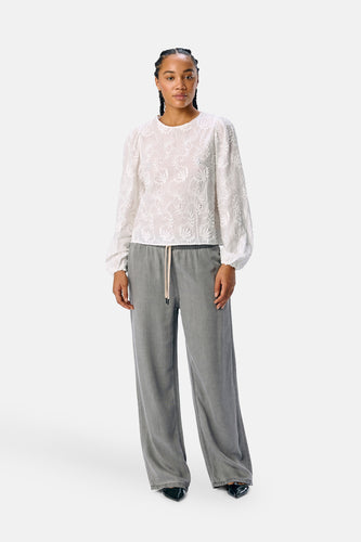 Blouse met lange mouwen - Blauw - OBJECT - 7