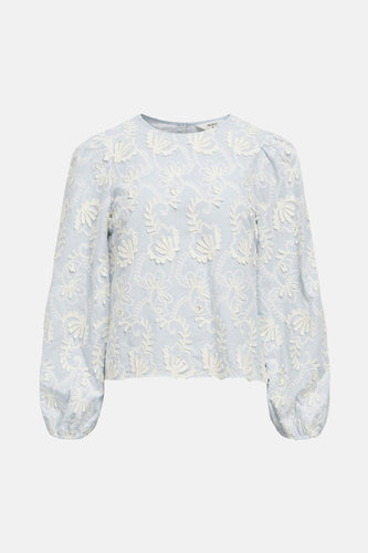 Blouse met lange mouwen - Blauw - OBJECT - 7