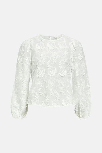 Blouse met lange mouwen - Blauw - OBJECT - 7