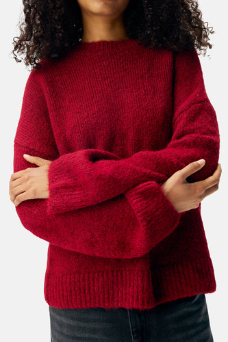 Pull met ronde hals - rood - OBJECT