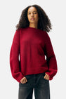 Pull met ronde hals - rood