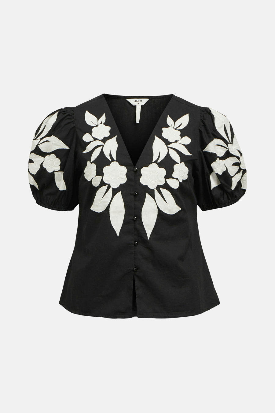 Blouse met korte mouwen - zwart
