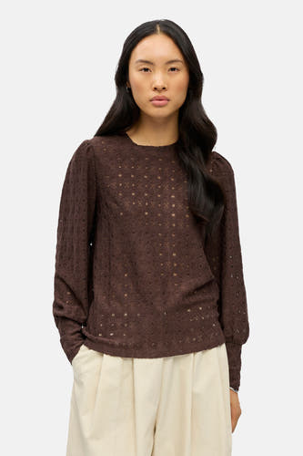 Blouse (lange mouwen) bruin - OBJECT